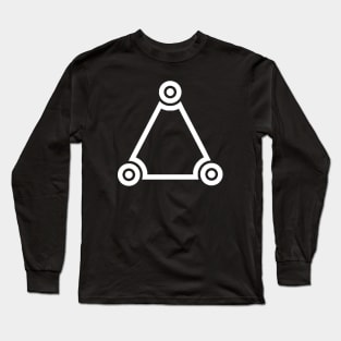 Fire, Alchemical Symbol Design White Long Sleeve T-Shirt